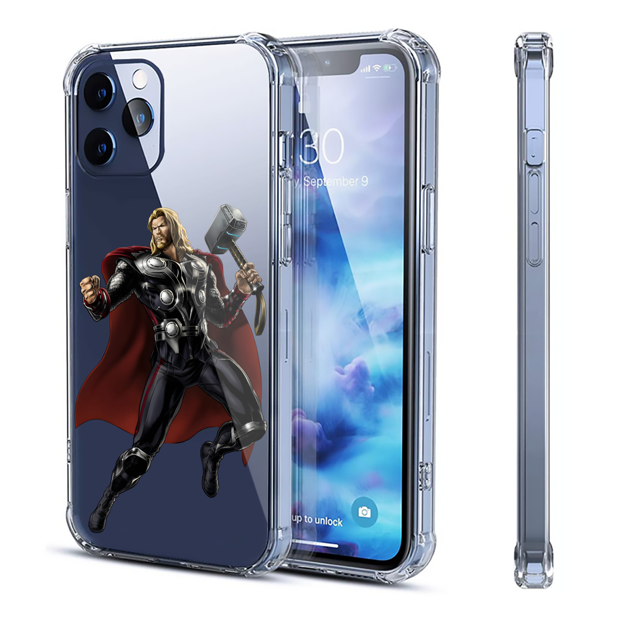 （画像用） アベンジャーズ The Avengers 【iPhone 12シリーズ対応】透明スマホケース（クリアソフトケース）